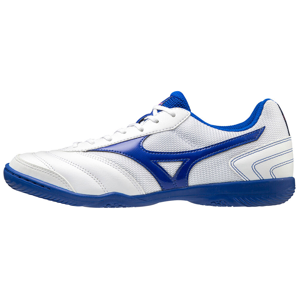 Mens Mizuno MRL Sala Club IN Soccer Shoes White/Blue Philippines (SPOELV642)